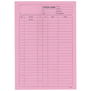 Stock Card A4