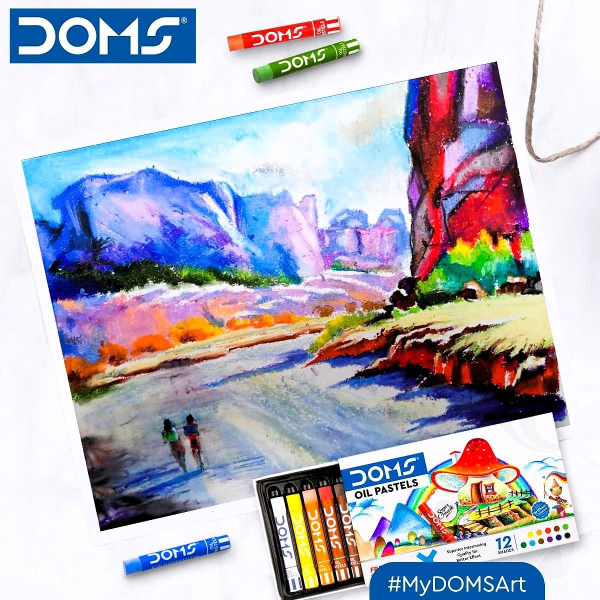 Cap 1 Doms Oil Pastels - 12 Shades - Image 3