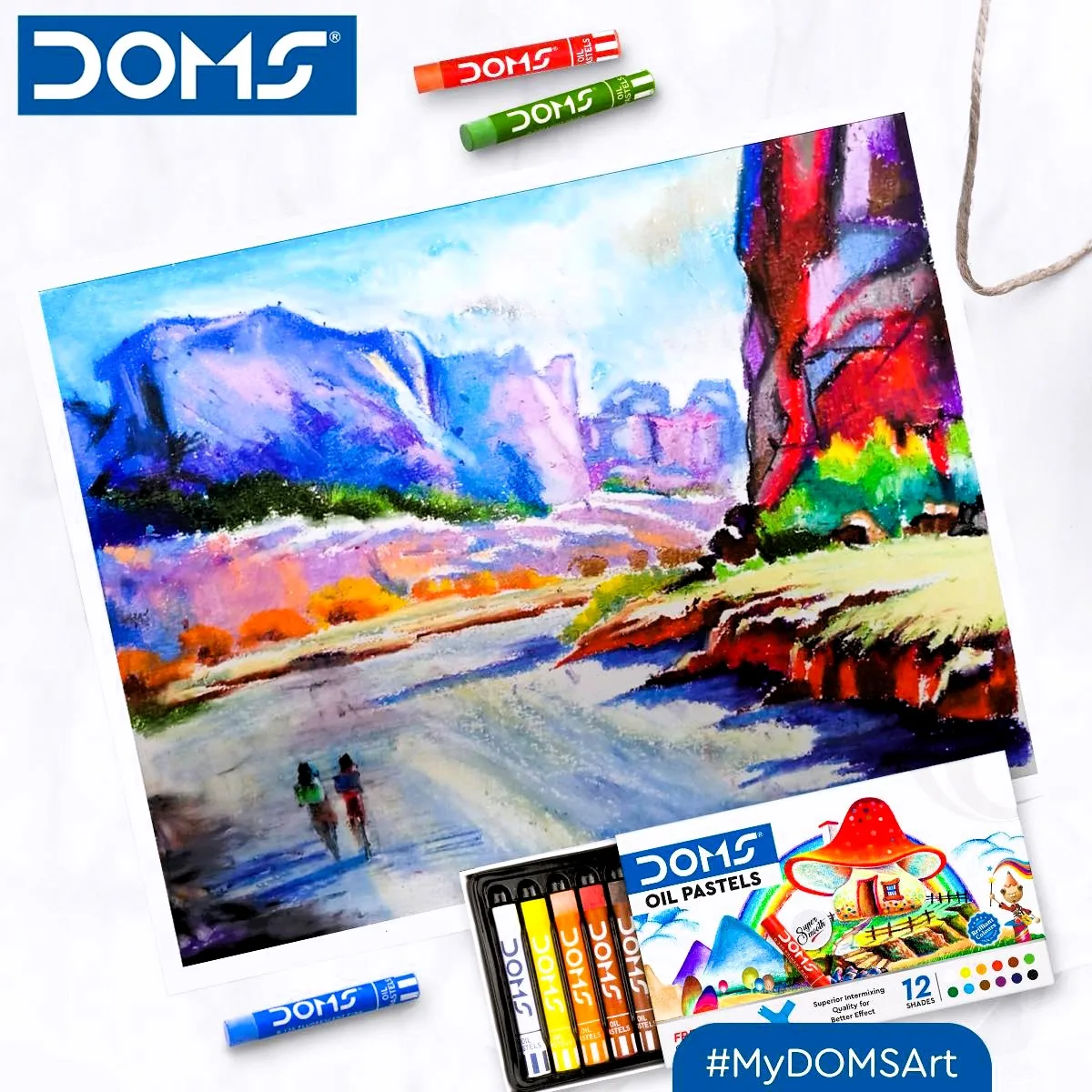 Cap 1 Doms Oil Pastels - 12 Shades - Image 3