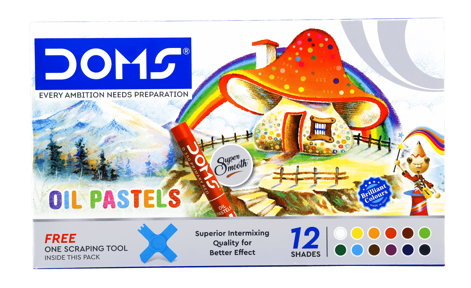 OIL PASTEL 12 Doms Oil Pastels - 12 Shades